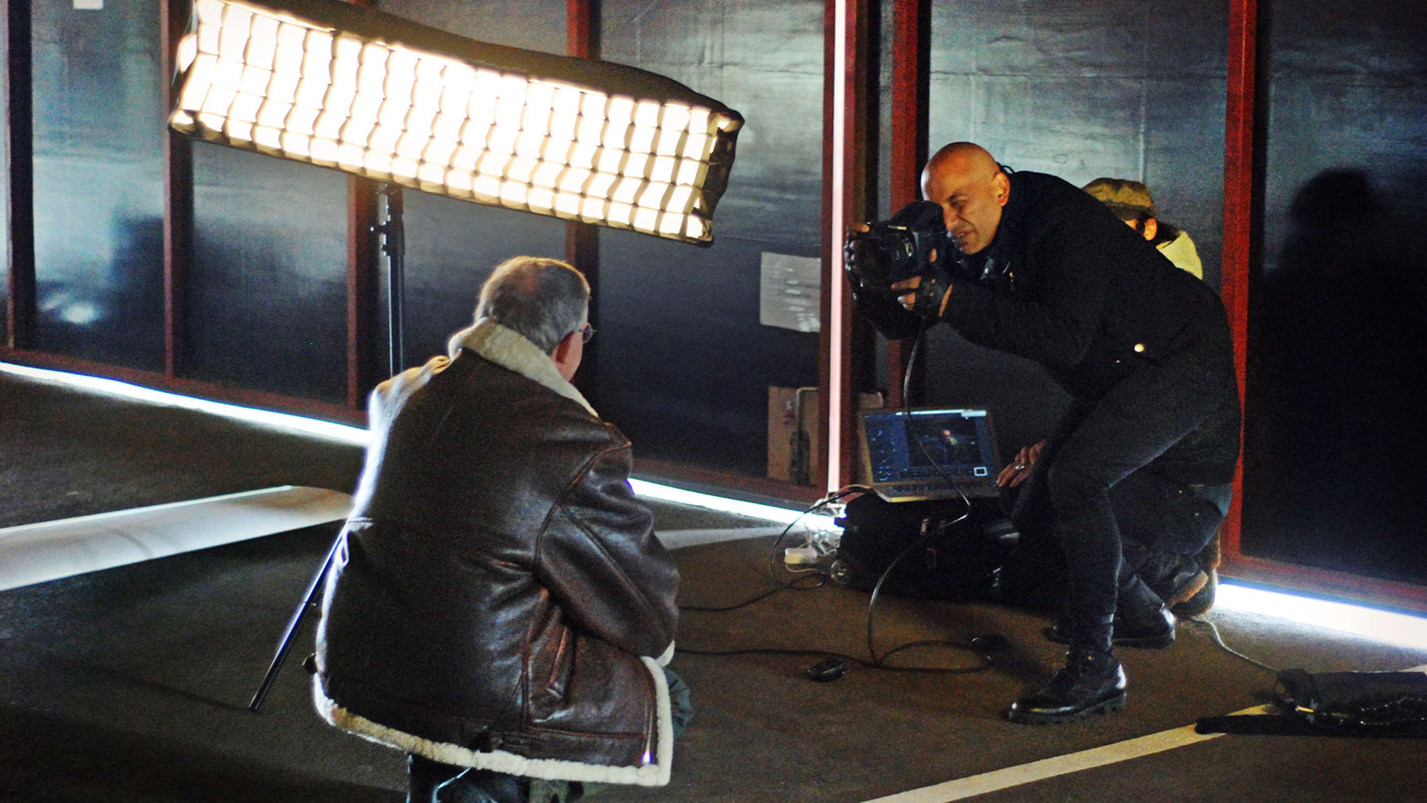 Profoto softgrid being used on a photoshoot