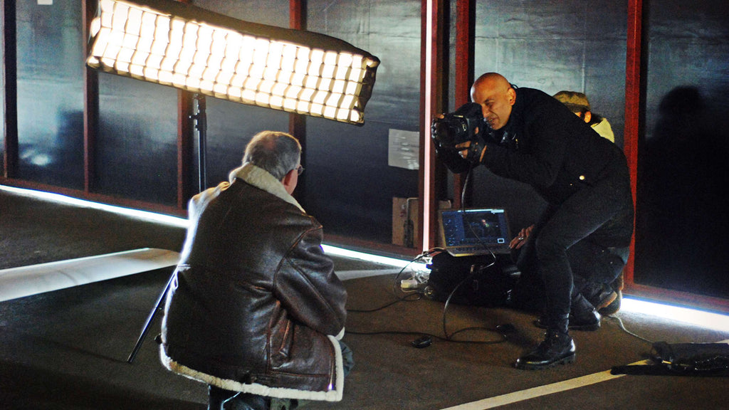 The Profoto softgrids in action on a photo shoot