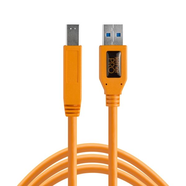 Tether Tools TetherPro USB 3.0 SuperSpeed Male A to Male B 15ft Cable - Orange