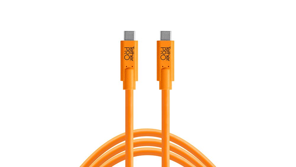 TetherTools USB-C to USB-C, 15' (4.6m) Orange Cable