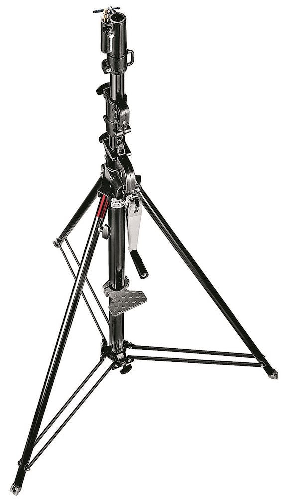 Manfrotto BLACK Steel Wind-Up Stand with Safety Release Cable - 12' (3.7m) 087NWB